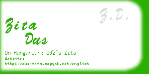 zita dus business card